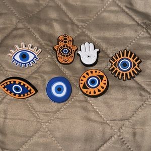 Evil eye 7 Croc charms jibbitz Hamsa 🪬 evil eye 🧿 free gift w/ purchase style